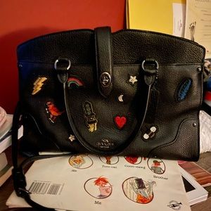 Coach Mercer  Black Soft Grain Leather